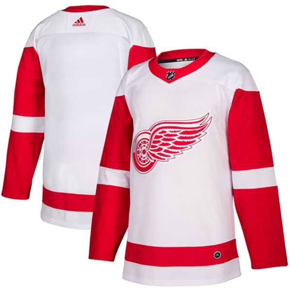 Mens Detroit Red Wings Blank White Stitched Jersey Dzhi